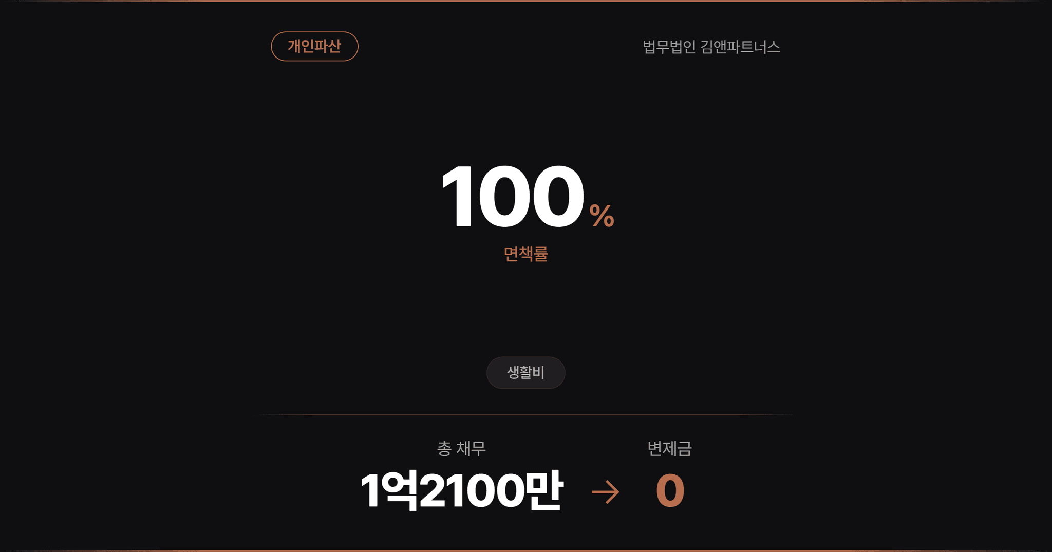 수원회생법원 개인파산 전배우자의 부채를 떠안아 생긴 채무 소요기간 3개월 약 1억 2천만 원 면책 사례