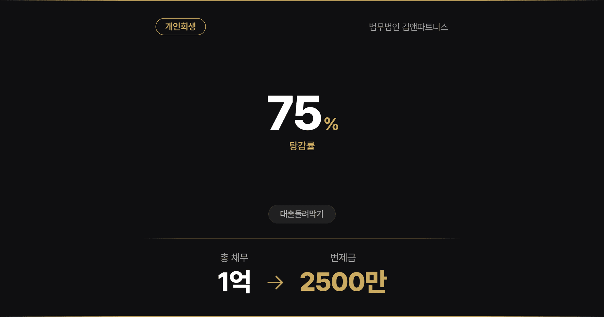 [브로커 대환대출] 변제율 25% 6개월만에 빠른 절차로 완료 된 사례