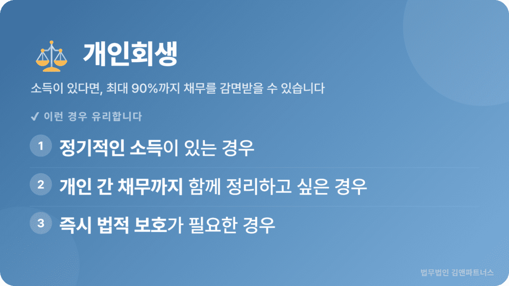 개인회생이 유리한 경우